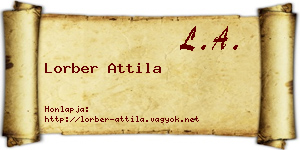 Lorber Attila névjegykártya